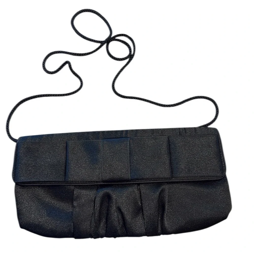 La Regale clutch Shoulder‎ Bag Satin Black